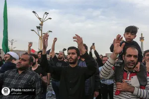 آیین چهارپایه خوانی در سالروز شهادت امیرالمومنین علیه السلام در حرم مطهر رضوی - 1