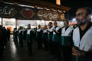 لاله&zwnj;گردانی خادم&zwnj;یاران فارس در سوگ امام رضا (ع) + تصاویر