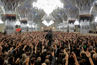 مراسم چهارپایه خوانی در حرم مطهر رضوی