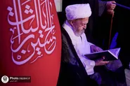 حضور آیت‌الله سبحانی در جوار مزار رهبر شهید انقلاب