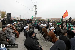 مراسم تشییع و تدفین پیکر شهید گمنام در زائرشهر رضوی -2