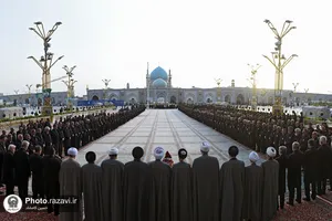 خطبه&zwnj;خوانی خادمان رضوی به یاد درگذشتگان حادثه بندرعباس