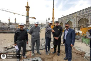 بازدید قائم مقام تولیت آستان قدس رضوی از پروژه&zwnj;های عمرانی حرم مطهر