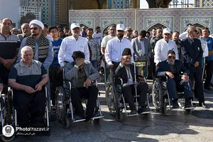 تشرف روشن&zwnj;دلان و توان&zwnj;یابان استان&zwnj;های مرکزی و زنجان به حرم مطهر رضوی