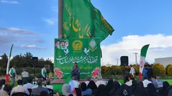 برافراشته شدن پرچم متبرک امام رضا (ع) در شاهرود