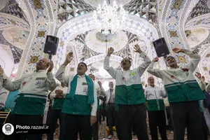 مراسم هيئت انصارالحسین(ع) شهر نکاء در حرم مطهر رضوی