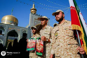 بزرگداشت مقام سرباز در حرم مطهر رضوی 