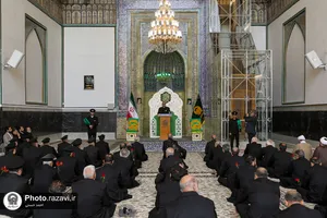 آیین اذن اعزام کاروان زیر سایه خورشید در حرم مطهر رضوی