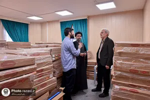 بازدید مدیران آستان قدس رضوی از فرایند توزیع اقلام آموزشی و فرهنگی مهدالرضا علیه&zwnj;السلام