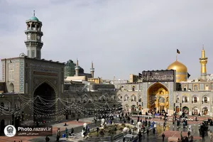 سیاه&zwnj;پوشی حرم مطهر رضوی به مناسبت شهادت امام هادی علیه&zwnj;السلام