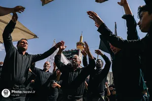 عزاداری روز تاسوعای حسینی در حرم مطهر رضوی