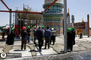 بازدید کارکنان صدا و سیما از فعالیت&zwnj;های عمرانی حرم مطهر رضوی