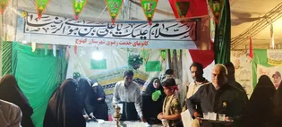 برپایی جشن ولایت و امامت در موکب رضوی خادمیاران رضوی کهنوج