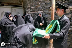 حضور خدام حرم مطهر رضوی در روستای ازغد