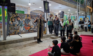 پرده‌خوانی خادم‌یاران رضوی خوزستان در موکب امام رضا (ع) چذابه