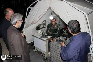 بازدید مدیر عالی حرم مطهر رضوی از موکب کفشداران در ملک&zwnj;آباد 
