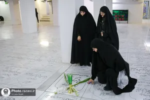غبارروبی مزار شهدای عاشورایی حرم مطهر رضوی