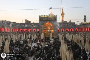 حرم مطهر رضوی در شب رحلت پیامبر اکرم و شهادت امام حسن مجتبی علیهم&zwnj;السلام