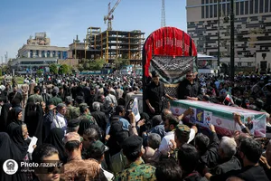تشییع پیکر فرمانده قرارگاه عملیاتی سجاد سراوان در مشهد