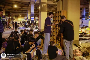 اسکان زائران دهه آخر صفر در پارکینگ&zwnj;های حرم مطهر