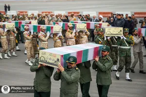 مراسم استقبال از ۱۲ شهید گمنام در مشهد