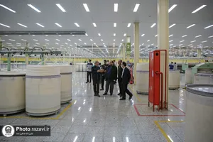 بازدید رئیس بنیاد بهره&zwnj;وری موقوفات آستان قدس رضوی از شرکت نخریسی و نساجی خسروی خراسان