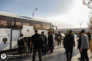 ورود کاروان تیم فوتبال منتخب 98 به مشهد