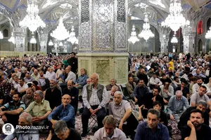 مراسم عزاداری روز شهادت امام جواد علیه السلام در رواق امام خمینی حرم مطهر رضوی