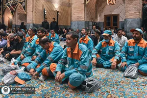 تشرف جمعی از کارکنان حمل و نقل عمومی مشهد مقدس