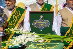 نواختن آخرین زنگ مهر رضوی در سال ۱۴۰۳ در ۳ شهر از استان مرکزی/ گزارش تصویری
