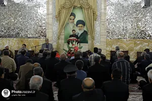 مراسم روز ولادت پیامبر اکرم(ص) و امام صادق(ع) در حرم مطهر رضوی