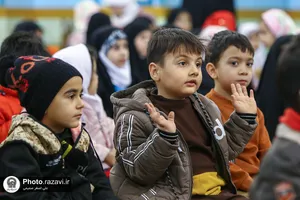 هیئت کبوترانه در رواق کودک حرم مطهر رضوی