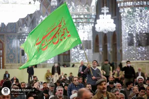 اجتماع مردمی &laquo;بیعت با نصرالله&raquo; در حرم مطهر رضوی