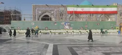 دیوارنگاره «مباهله؛ سند حقیقت» در حرم مطهر رضوی به نمایش درآمد