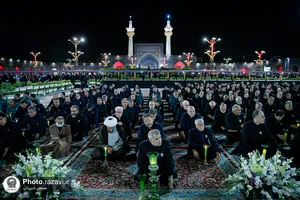 آیین خطبه&zwnj;خوانی شب شهادت امام رضا علیه&zwnj;السلام در حرم مطهر رضوی