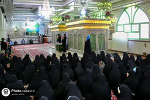 حضور خدام حرم مطهر رضوی در آیین غبارروبی امامزادگان سیدناصر و سیدیاسر