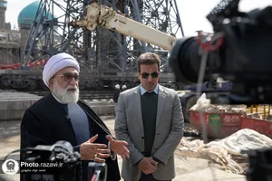 بازدید تولیت آستان قدس رضوی از پروژه جابه&zwnj;جایی گلدسته صحن جمهوری اسلامی