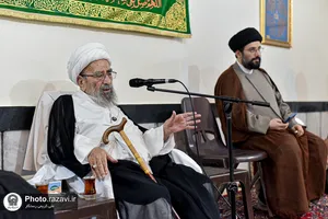 دیدار طلاب مدرسه تابستانی دارالعلم با آیت&zwnj;الله اشرفی شاهرودی