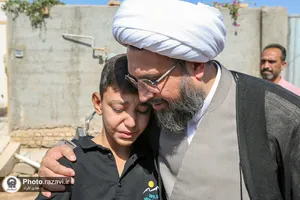 دیدار معاون تبلیغات اسلامی حرم مطهر رضوی با خانواده جانباختگان حادثه معدن طبس
