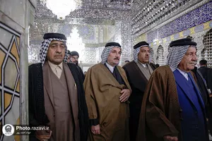 تشرف شیوخ عشایر عراق به حرم مطهر رضوی
