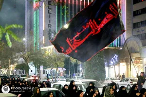 تشییع پیکر شهید گمنام دفاع مقدس در بلوار سجاد مشهد