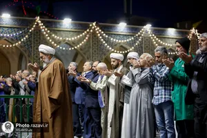 آخرین نماز جماعت سال 1401 در حرم مطهر رضوی