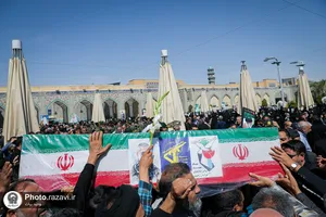 تشییع پیکر فرمانده قرارگاه عملیاتی سجاد سراوان در مشهد