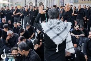 عزاداری تاسوعای حسینی در حرم مطهر رضوی-1