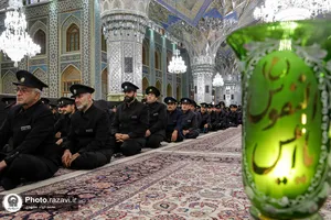 آیین تعویض پوش ضریح مطهر رضوی به مناسبت آغاز ماه محرم