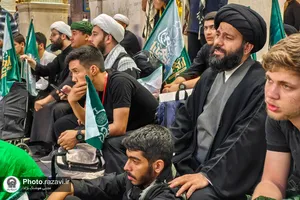 حضور دانش&zwnj;آموزان مدارس امام رضا علیه&zwnj;السلام در راهپیمایی اربعین حسینی