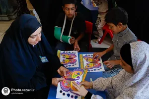 ایستگاه کبوترانه عید غدیر در حرم مطهر رضوی