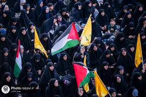 اجتماع مردمی محکومیت شهادت اسماعیل هنیه در حرم مطهر رضوی