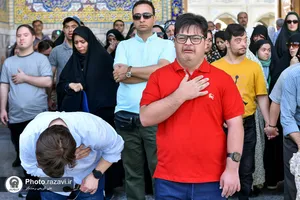 تشرف کاروان زیارت اولی سندروم دان به حرم مطهر رضوی