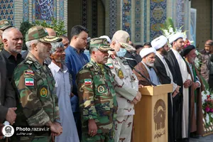 تشییع پیکر شهید احمد لطفی در  حرم مطهر رضوی